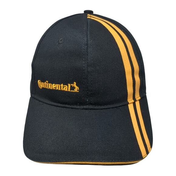 Continental Snapback Hat Black One Size Adjustable Embroidered 6 Panel - Picture 1 of 9